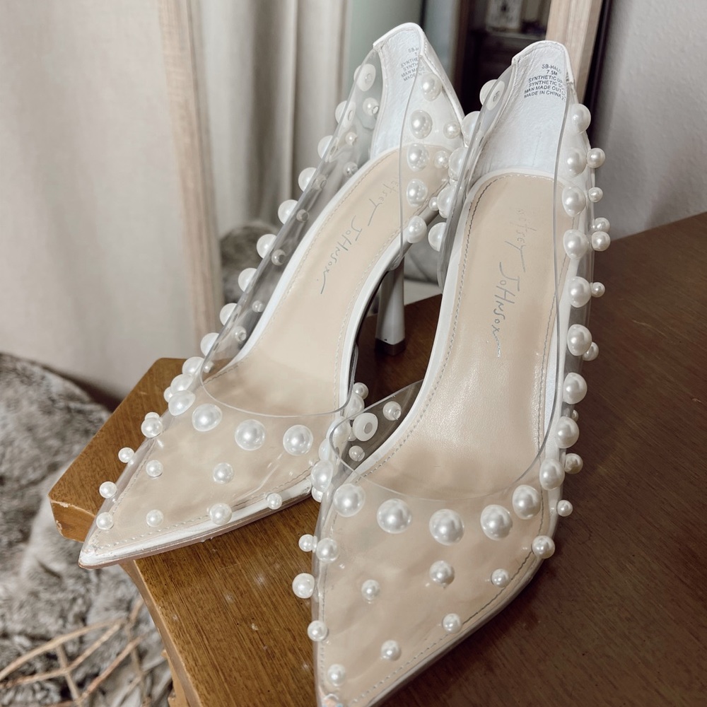 Betsey Johnson pearl heels